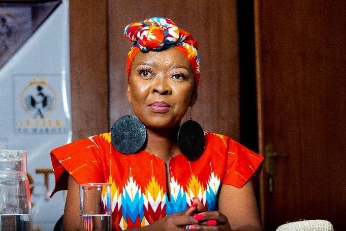 A guest following the Indaba sessions